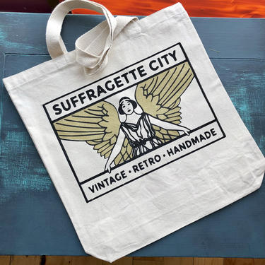 Suffragette City Vintage Canvas Tote 