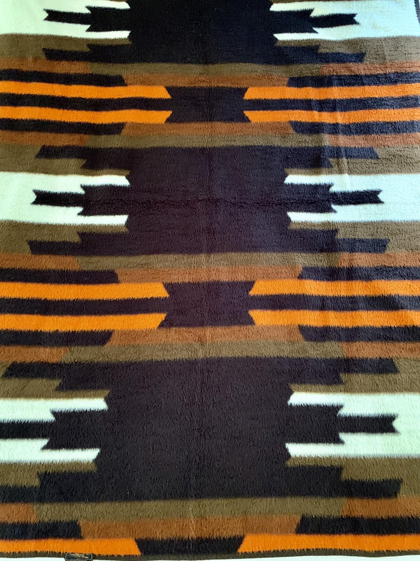 Hansa Blanket Vintage India Burnt Orange Wool offers 58x90”