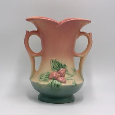 vintage Hull pink and blue floral vase/made in USA 