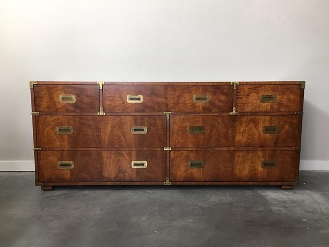 Vintage Mid Century Modern Campaign Dresser By Henredon From