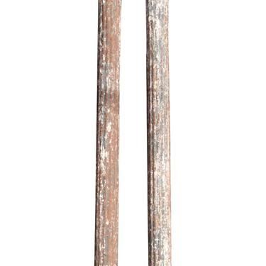 Pair of 1900s 7.5 Foot Cast Iron Structural Fluted Columns