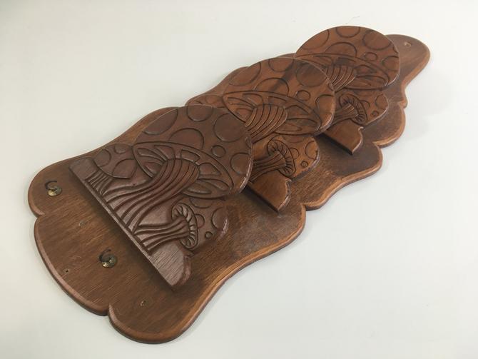 Wooden Mushroom Mail Holder Letter Organizer Letters Bills Desk