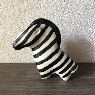 Vintage Arabia Finland Porcelain Zebra Figurine by Taisto | Pink