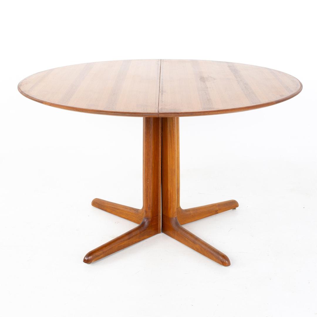 Dyrlund Mid Century Teak Round Dining Table - mcm | Modern Hill ...