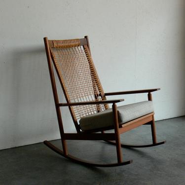 Vintage Hans Olsen for Dux Teak Rocking Chair 