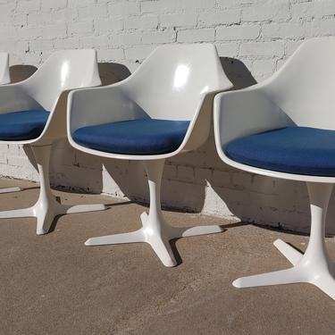 Mid Century Modern Burke Armed Tulip Chairs 