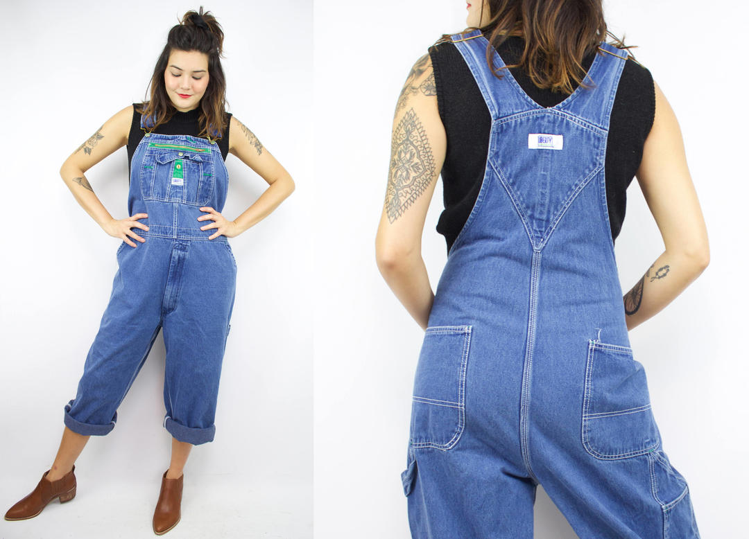 Vintage 80's Liberty Denim Overalls / 1980's Blue Jean Overalls