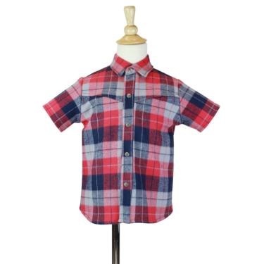 Boy's Thick Warm Western Plaid Top 