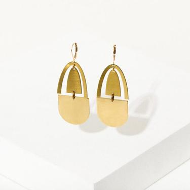 Cecilia Brass Earrings