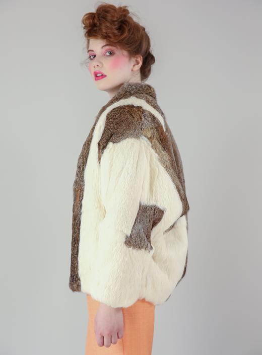 Sergio valente clearance rabbit fur coat