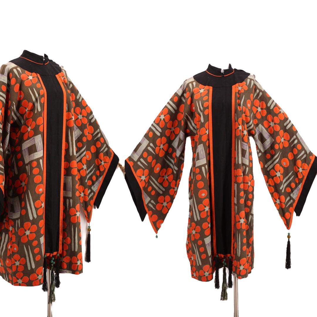 20s Deco Delaunay print Flapper dress / vintage Art Deco Wiener