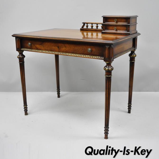 Small Antique French Louis Xvi Style Walnut Ladies Writing Desk
