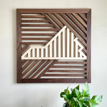 Geometric Wood Map - Virginia 