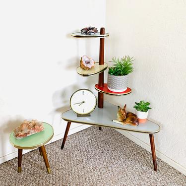 Atomic Plant Table, Mid Century Formica Table, Space | Dadacat