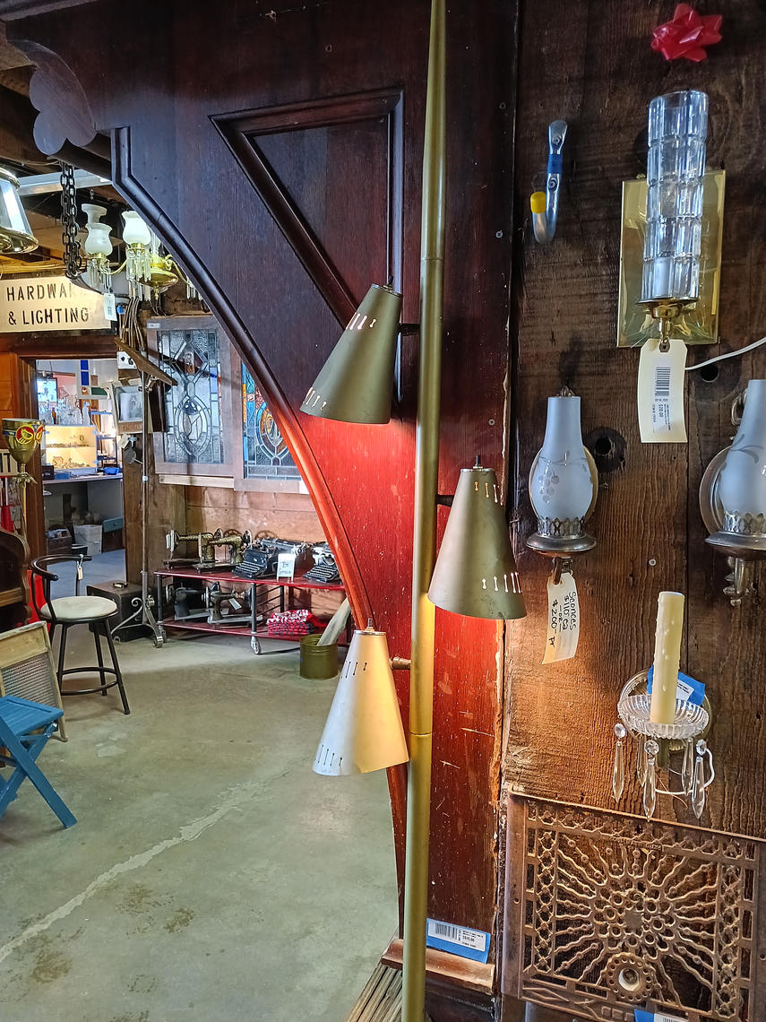 Vintage Tension Pole floor lamp Earthwise Architectual Salvage