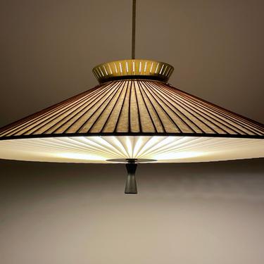 Rare Vintage Gerald Thurston Lightolier Pulley Pendant Lamp 1950s 