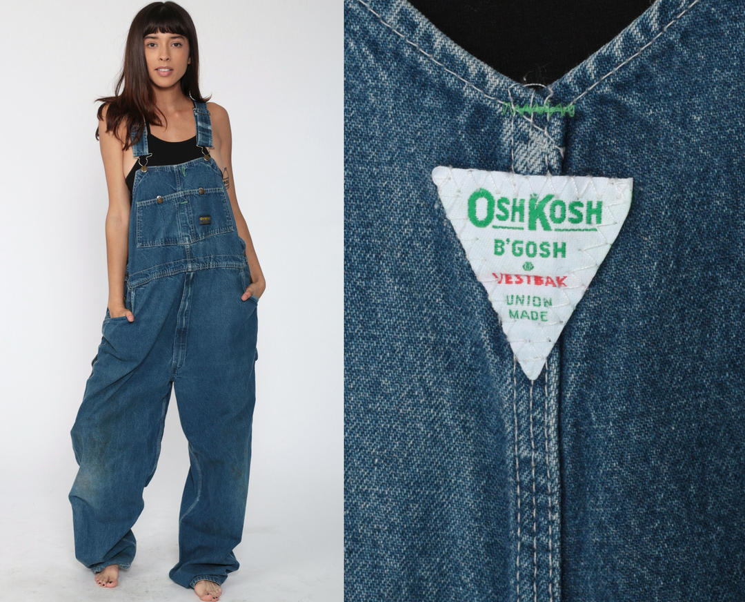 90s Osh Kosh Overalls Men's Large OshKosh Jeans Bib Overalls Shop