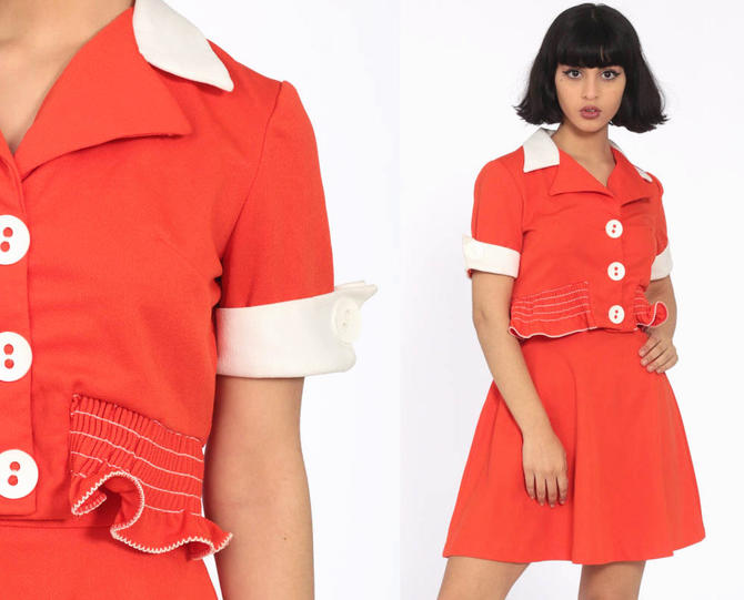 60s two piece outfit hotsell