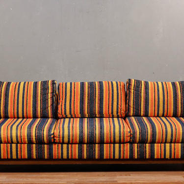 Selig Monroe Mid Century Striped Sofa