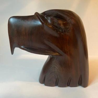 Wooden carved eagle head 