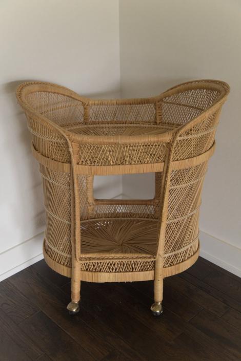 Vintage wicker baby changing hot sale table