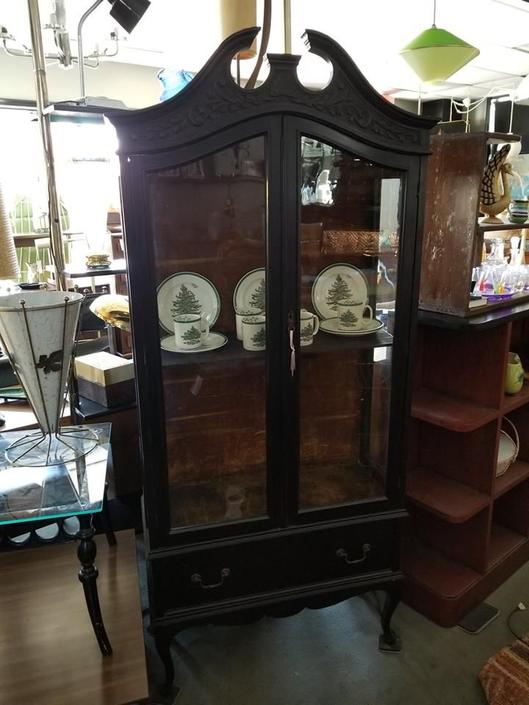 Vintage Small Scale Curio Cabinet From Peg Leg Vintage Of