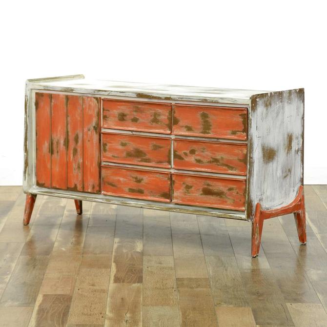 United Furniture Shabby Chic Mid Century Modern Dresser From