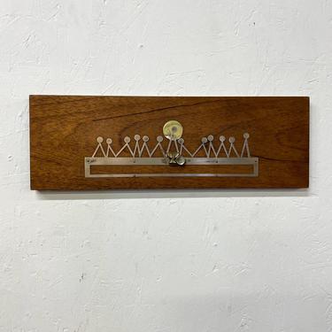 TALLERES MONASTICOS Abstract Last Supper Mahogany Silver &amp; Brass Wall Plaque 1970s Mexico 