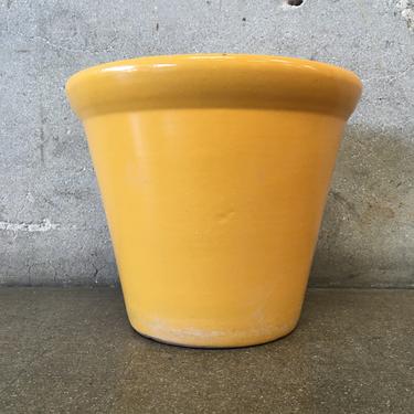 Vintage U.S. Pottery Yellow Flower Pot