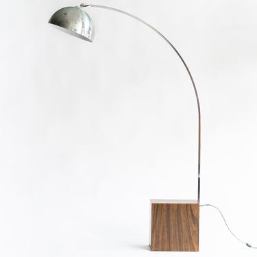 Vintage MCM Mid-Century Aluminum Arc Lamp / Floor Lamp 