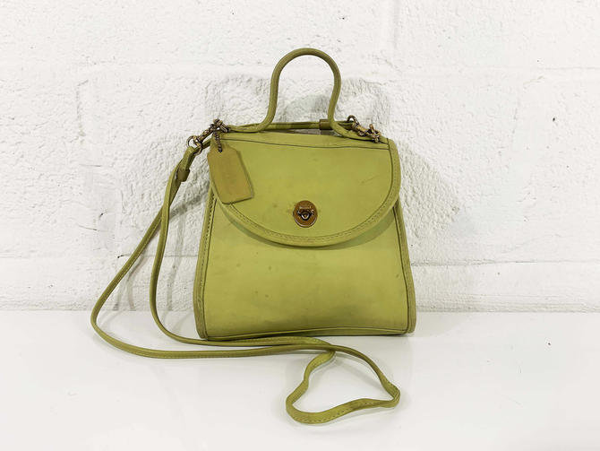 Vintage Coach Crossbody Bag Retro 1980s Penny Pocket + Bottle Green +, Retrospect Vintage