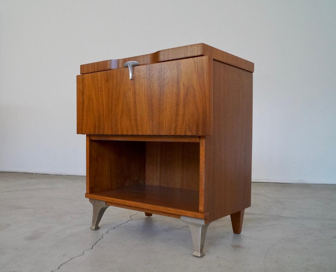 Midcentury Modern / Nightstand in Walnut Professionally
