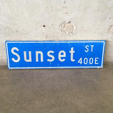 &quot;Sunset St.&quot; Street Sign