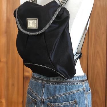 Vintage CHANEL CC Logo Mania BACKPACK Gym School | Moonstone  display picture 1