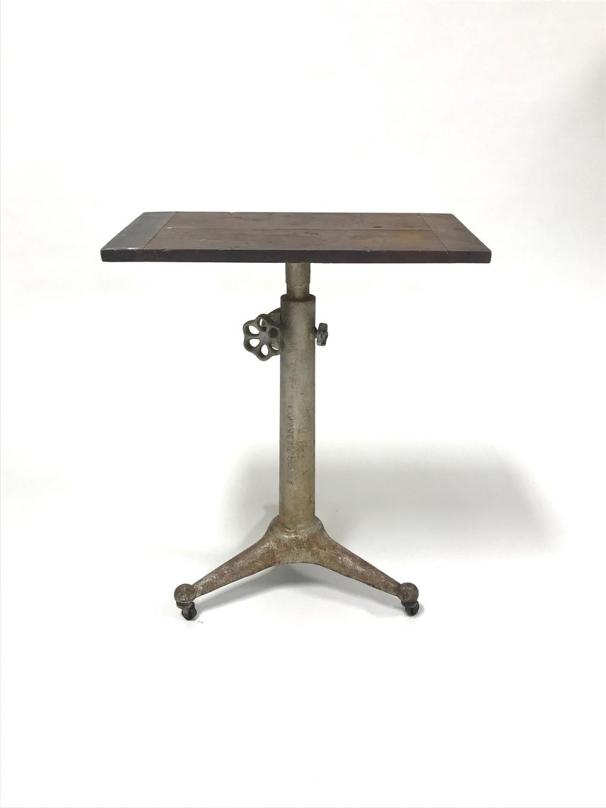 Vintage telescoping industrial table with casters Peach Modern Houston, TX