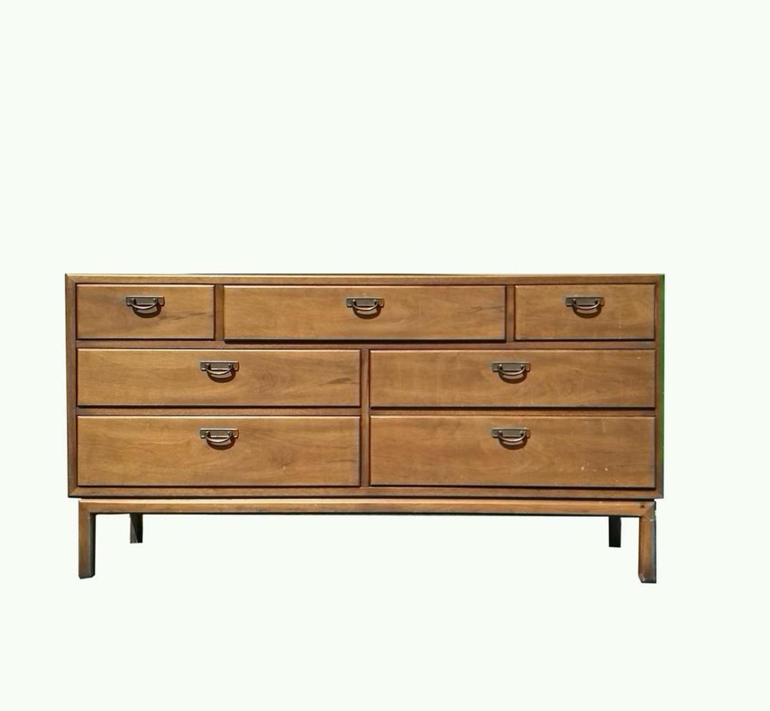 408 7 Drawer Mid Century Dresser Martha Leone Custom Painted