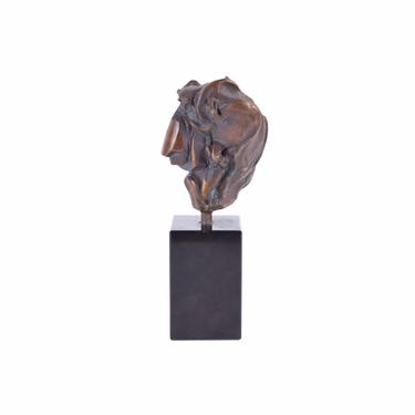 Vintage Mid-Century Modern Brutalist Abstract Bronze Heart Sculpture numbered #2 