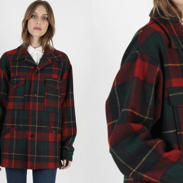 Red and green plaid on sale jacket