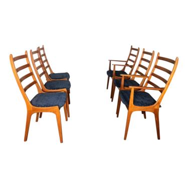 Set Of 6 Danish Modern Teak Dining Chairs By Kai Kristiansen 