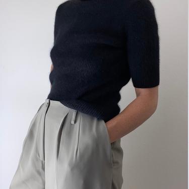 vintage angora blend half-sleeve turtleneck sweater 