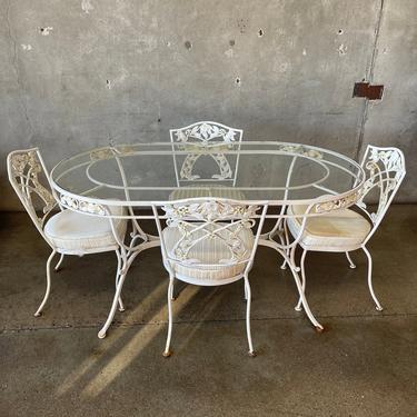 Vintage Metal White Patio Set