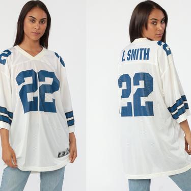 1990s Oversized Dallas Cowboys Striped Football Jersey T-shirt