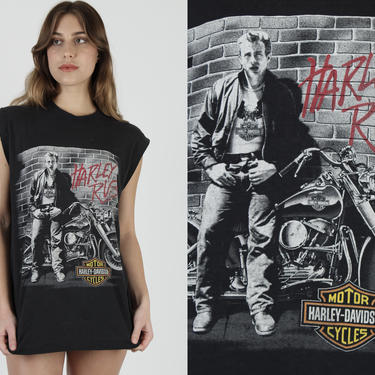 Harley Davidson Rules T Shirt / 80s Motorcycle Biker 50 50