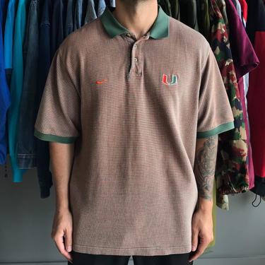 Vintage 90’s Nike University of Miami Hurricanes Polo 