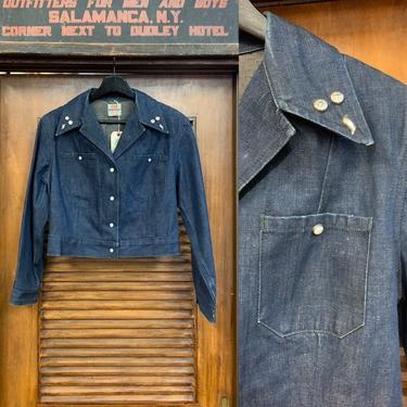 Vintage 1950's Levi's Studded Denim Shirt Jacket, Vintage Workwear, Vintage Levi's, Vintage Levi's Jacket, Vintage Denim, Vintage 1950's 