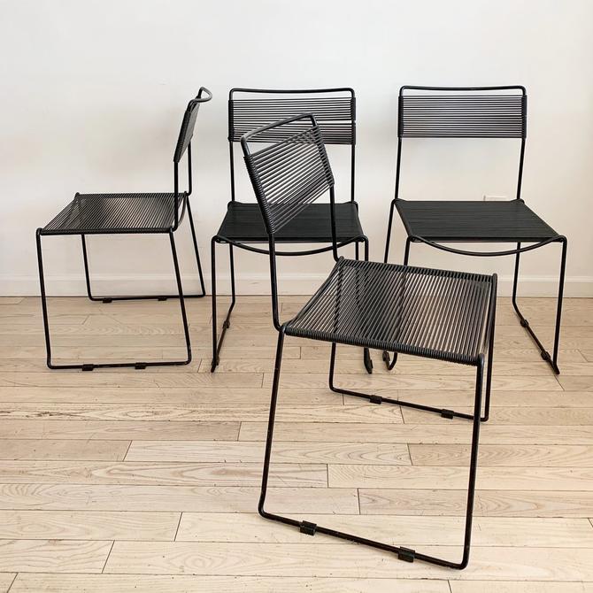 Spaghetti Chair Giandomenico Belotti.Set Of 4 Black Spaghetti Dining Chairs By Giandomenico Belotti From Home Union Of Brooklyn Ny Attic