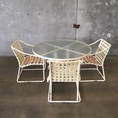 Brown Jordan Patio Set with Table & Three Chairs