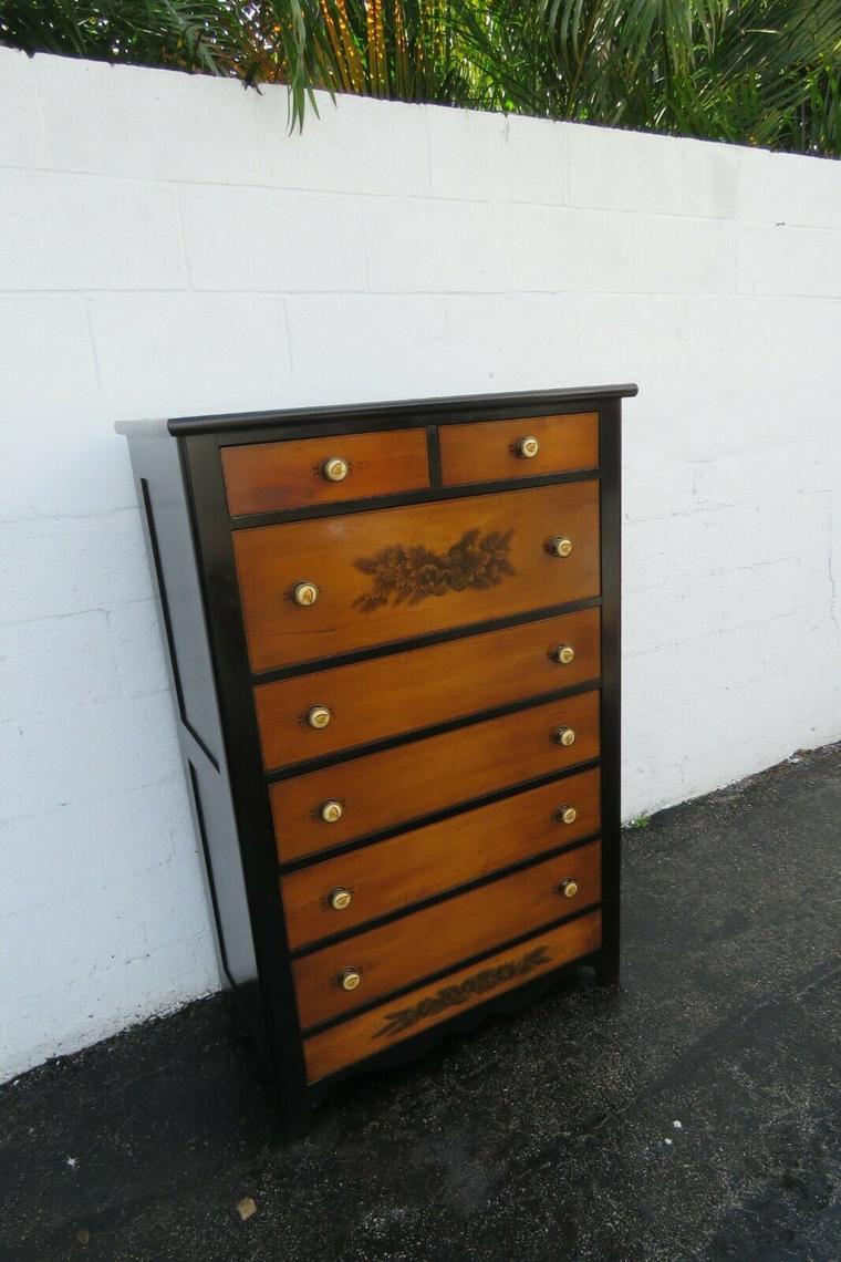 Hitchcock Ville Hand Painted Tall Chest of Drawers 2054 Hollywood