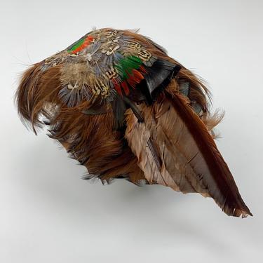 1950's - 1960's Pheasant Feather Hat - Feather Hat Band - Half Hat - Dressy Feather Cocktail Cap 