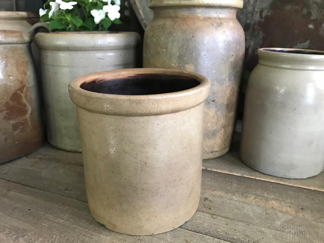 Large Antique Stoneware Crock Pot Stoneware Crock Pot Large Stone Pot Large Pottery  Pot Terracotta Jar Old Stoneware Farmhouse 